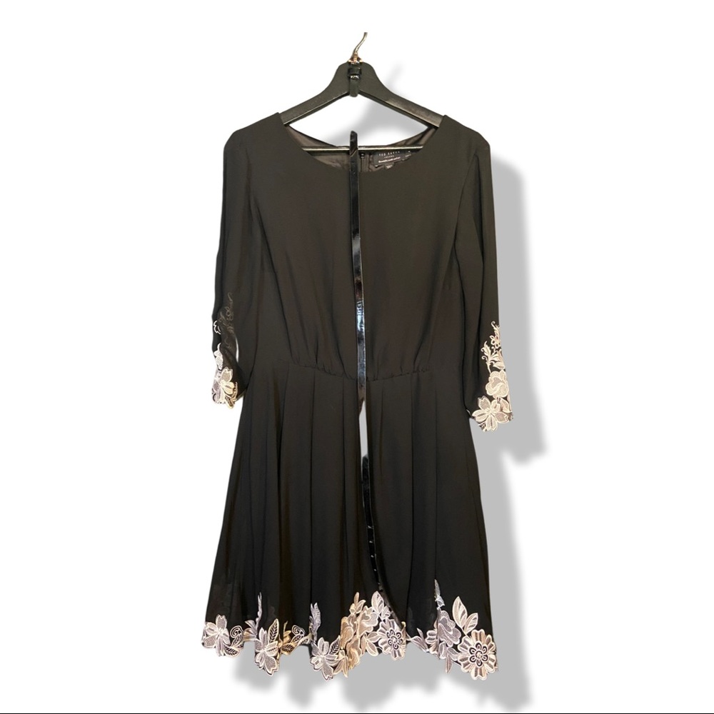 Ted Baker FEAY Black Dress w/ belt - Ted 4 (US 10)